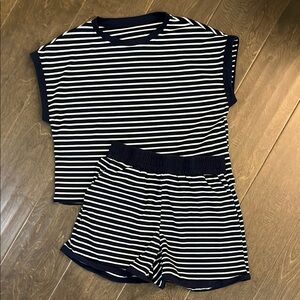 Striped Navy and White Set